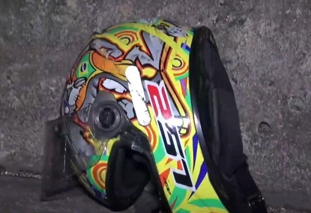  Capacete de ocorrência que acabou com morte de motociclista | Reprodução