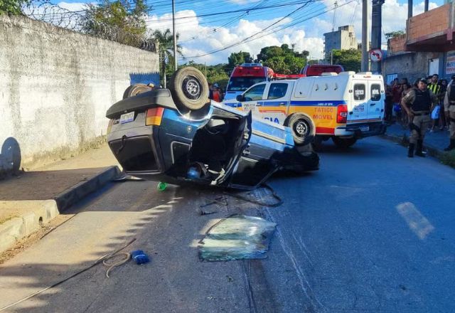 Carro atropelou mãe e filho | Divulgação/PMMG