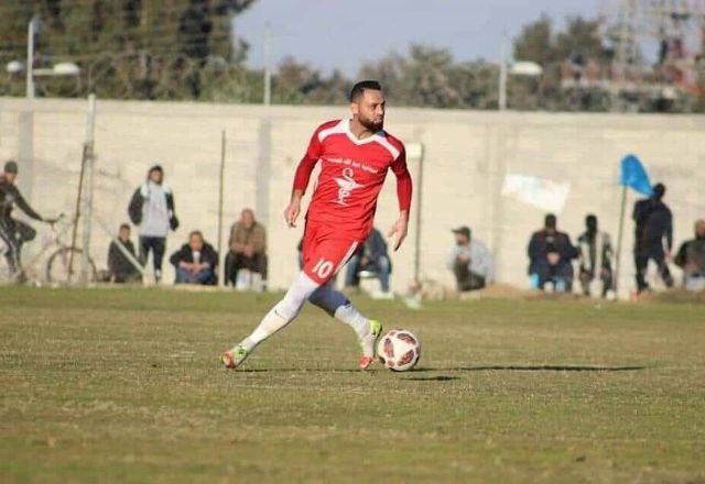 Muhannad Al-Laili atuava pelo Khadamat Al Maghazi, da Palestina | Divulgação/Associação Palestina de Futebol