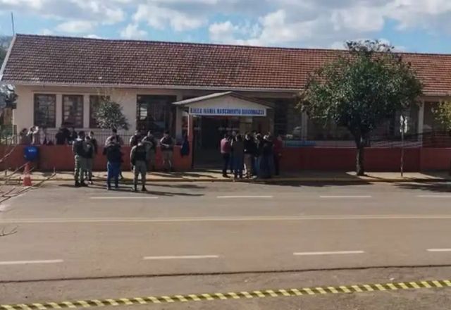 Ataque ocorreu na Escola Municipal de Ensino Fundamental Maria Nascimento Giacomazzi, no município de Estação | Divulgação/Polícia Civil