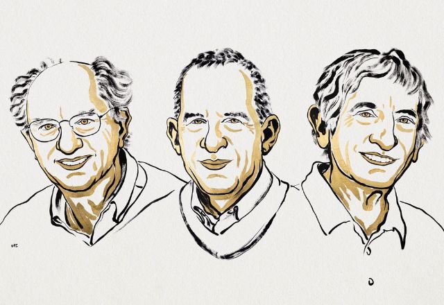 John Charke, Michel H Devoret e John M. Martinis foram os vencedores do Prêmio Nobel de Física de 2025 | Johan Jarnestad/Academia Real de Ciências da Suécia