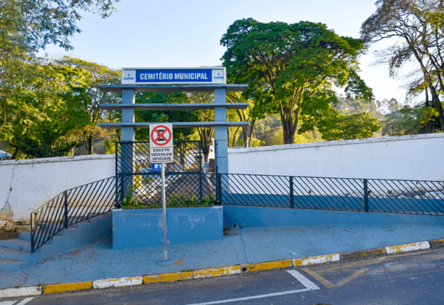 Entrada do Cemitério Municipal de Cajamar, em Cajamar, na região metropolitana de São Paulo | Foto: Divulgação/Prefeitura de Cajamar