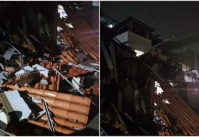  Moradores ficam soterrados após desabamento de casas em Juiz de Fora | Reprodução