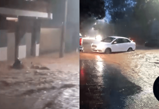 Temporal em Belo Horizonte causa alagamentos e arrasta carros