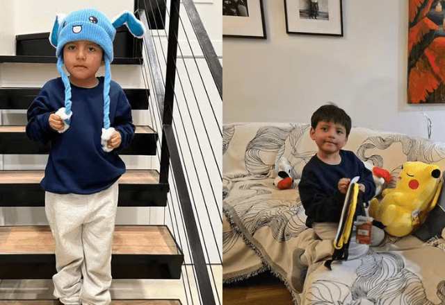 Liam Conejo Ramos, de 5 anos, em sua casa em Minneapolis (EUA) | Foto: Reprodução/X/@JoaquinCastrotx - 01.02.2026