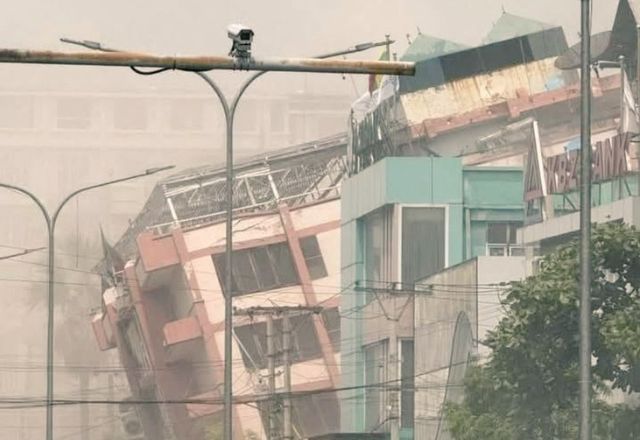 Terremoto de magnitude 7.7 na escala Richter atingiu Mianmar na última sexta-feira (28) | Reprodução