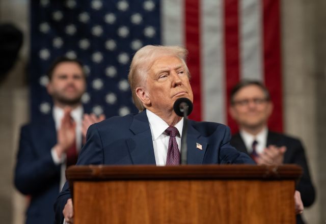 Presidente Donald Trump em discurso no Congresso | Divulgação/Casa Branca