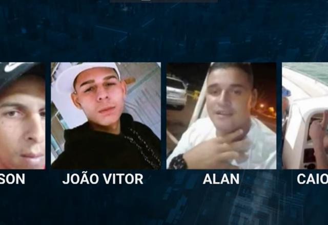 Foto de quatro jovens que foram assassinados