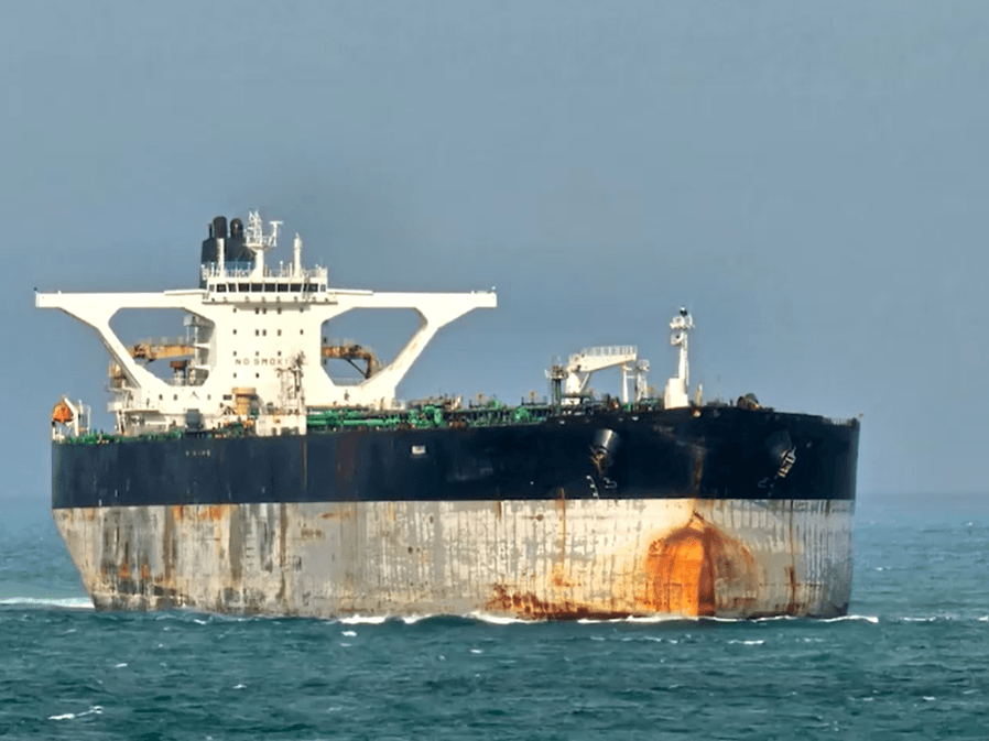 Foto de um dos navios petroleiros apreendidos pelos EUA perto da Venezuela | Reprodução/Reuters