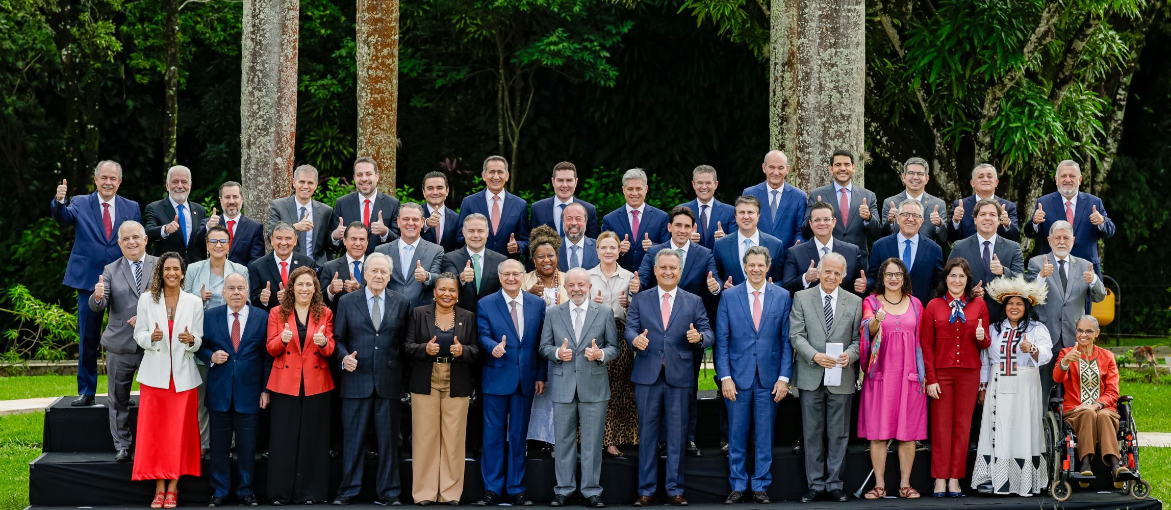 Foto oficial da última reunião ministerial do governo Lula em 2025, na Granja do Torto, em Brasília | Divulgação/Ricardo Stuckert/PR