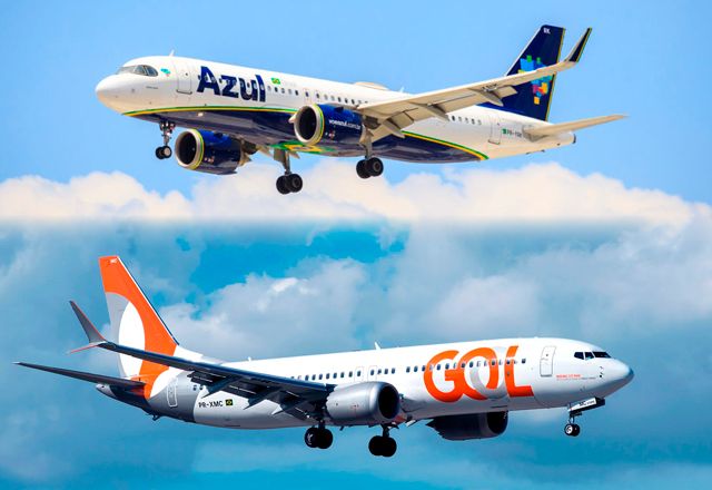 Fusão das companhias aéreas Azul e Gol | Reprodução e Warley Júnior/Arte/SBT
