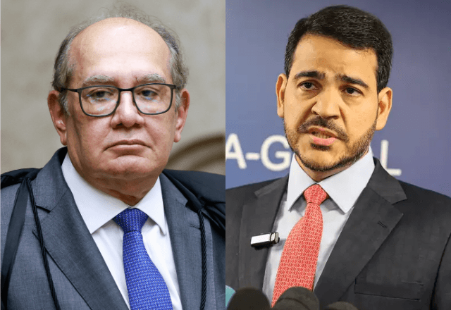 O ministro Gilmar Mendes, do STF (à esquerda) e o Advogado-Geral da União (AGU), Jorge Messias (à direita) | Distribuição/Andressa Anholete/STF/José Cruz/Agência Brasil 