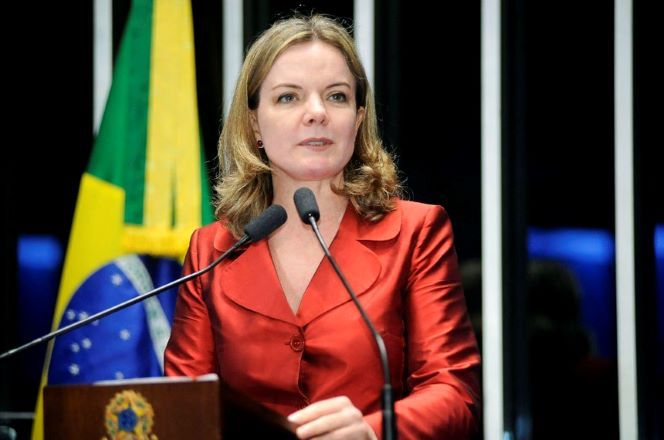 Gleisi participou da abertura da 9ª Mesa Redonda da Sociedade Civil Brasil-União Europeia. Foto/ Agência Senado