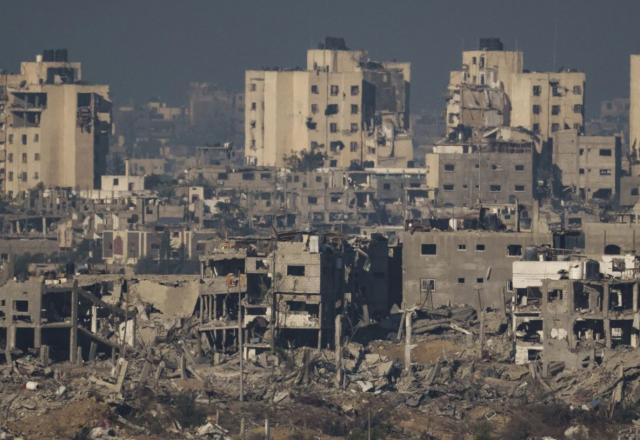 Gaza destruida após bombardeios israelenses