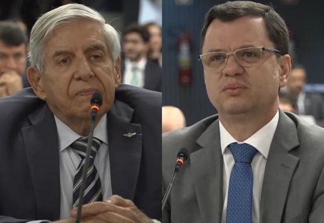 General Heleno, ex-ministro-chefe do GSI, e ex-ministro da Justiça Anderson Torres em interrogatórios de réus no STF por trama golpista | Reprodução/YouTube