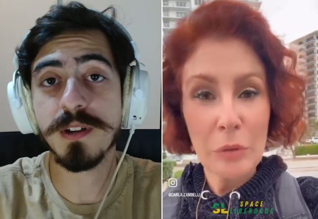 Geo Pasch e Carla Zambelli | Reprodução