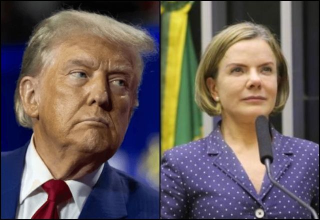 Donald Trump e Gleisi Hoffmann | Reprodução/Flickr e Divulgação/PT