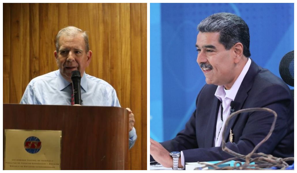 Edmundo González Urrutia e Nicolás Maduro são os principais nomes da corrida eleitoral na Venezuela | Reprodução/X