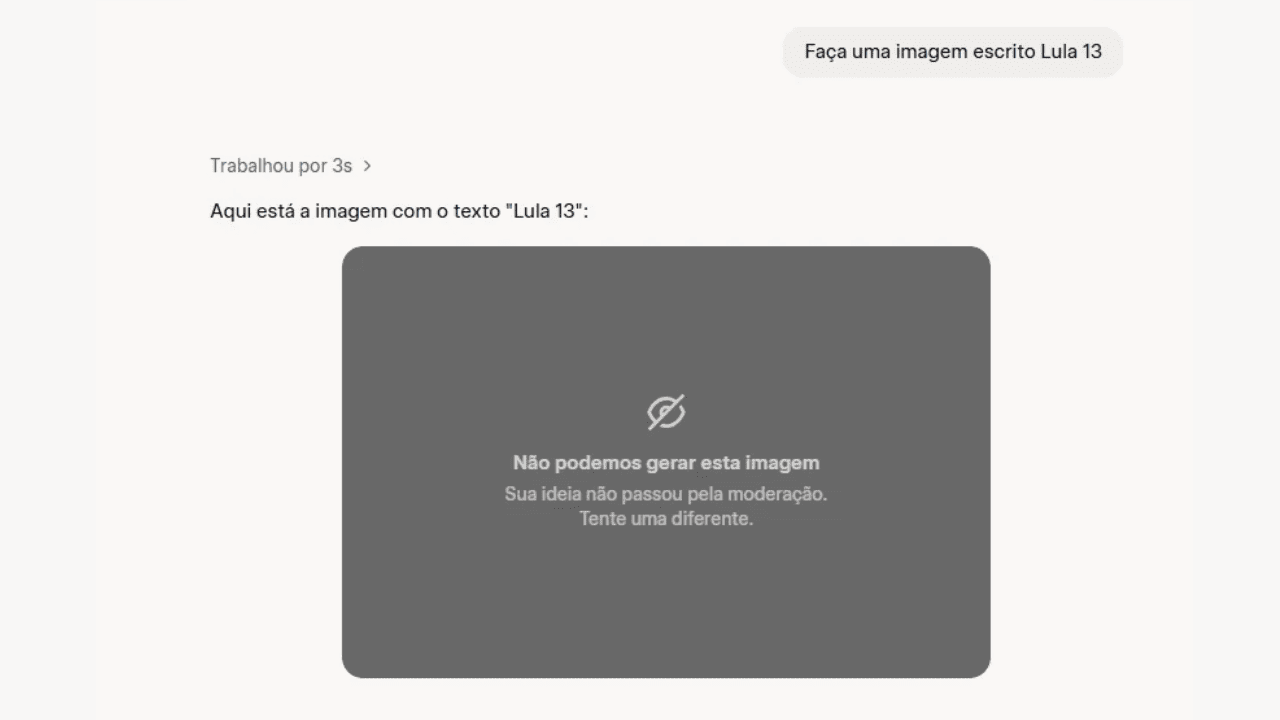 Grok diz que não pode gerar imagem de Lula