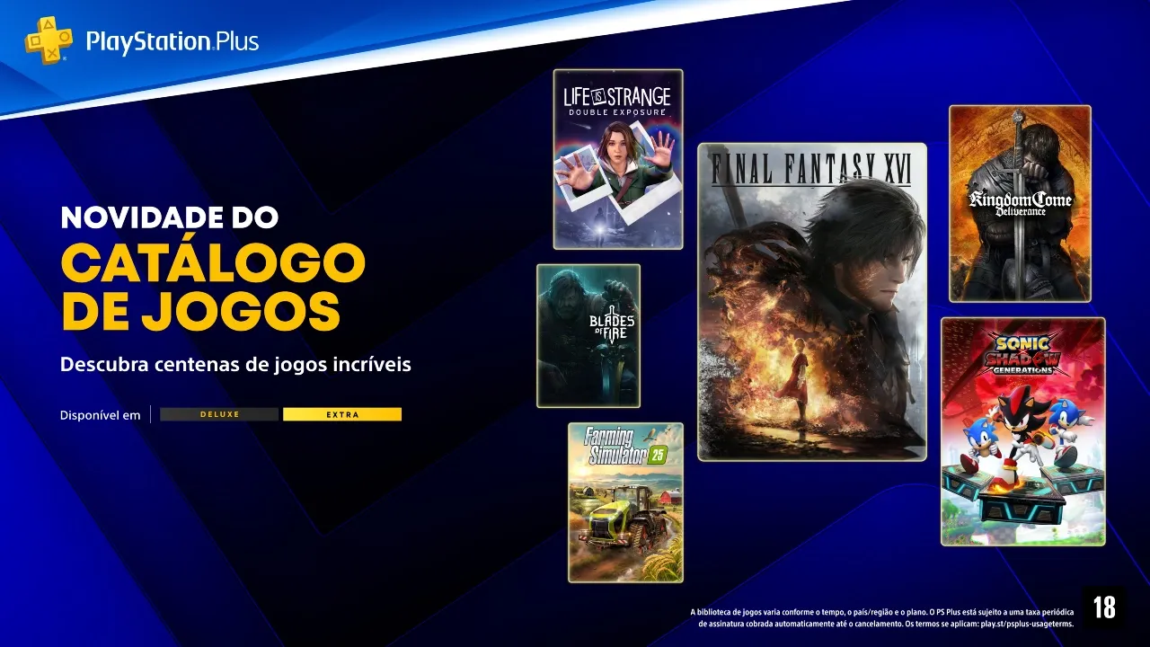 PS Plus terá Final Fantasy XVI e mais em junho
