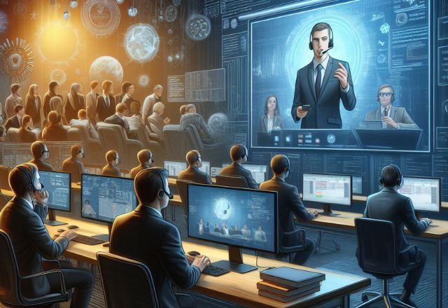 Hackers conseguiram fazer com que funcionário do setor financeiro da emrpesa fizesse 15 transferências durante uma reunião criada em deepfake com IA | Imagem criada em IA