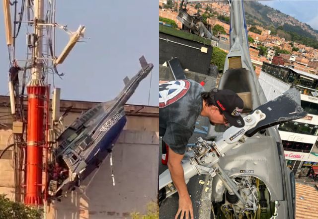 Vídeo: Helicóptero com turistas cai na Colômbia e deixa ferido