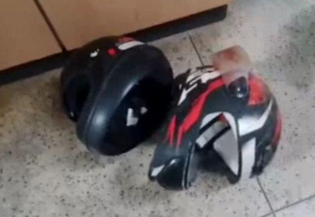 Homem é preso em flagrante  depois de agredir companheira com capacete