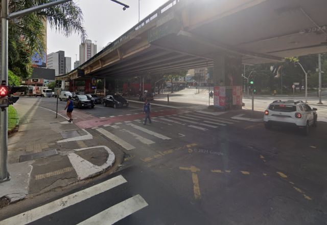 Homem em situação de rua foi encontrado morto próximo ao Elevado Presidente João Goulart | Google Street View/Reprodução
