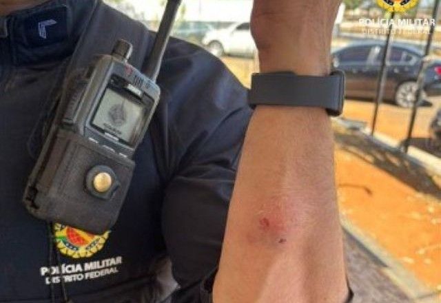 Homem tentou agredir integrantes da PMDF | Divulgação/PMDF