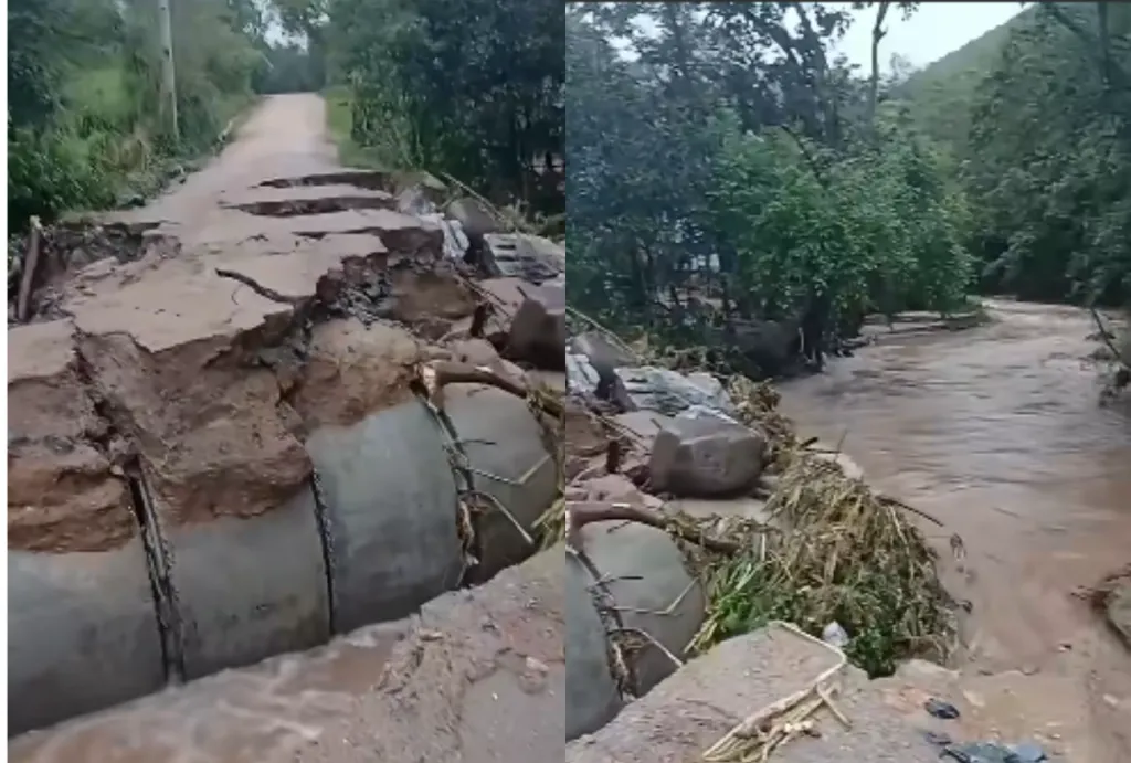 Homens que estavam no teto de carro em rio desaparecem em Rio Branco do Sul. | Reprodução/Redes sociais 