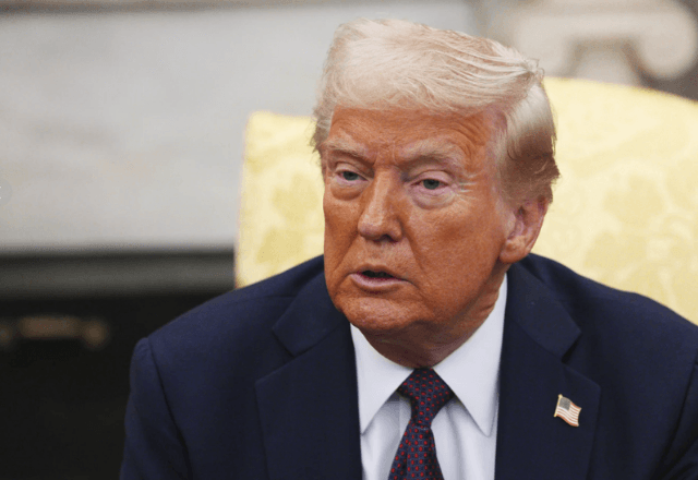 Donald Trump em pronunciamento à imprensa na Casa Branca | Carl Court/AP Photo
