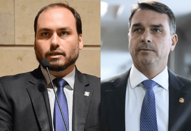 Carlos e Flávio Bolsonaro | Reprodução/Agência Brasil