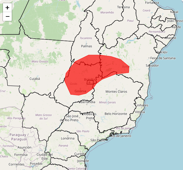 5 estados e DF estão em alerta vermelho para baixa umidade | Reprodução/Inmet
