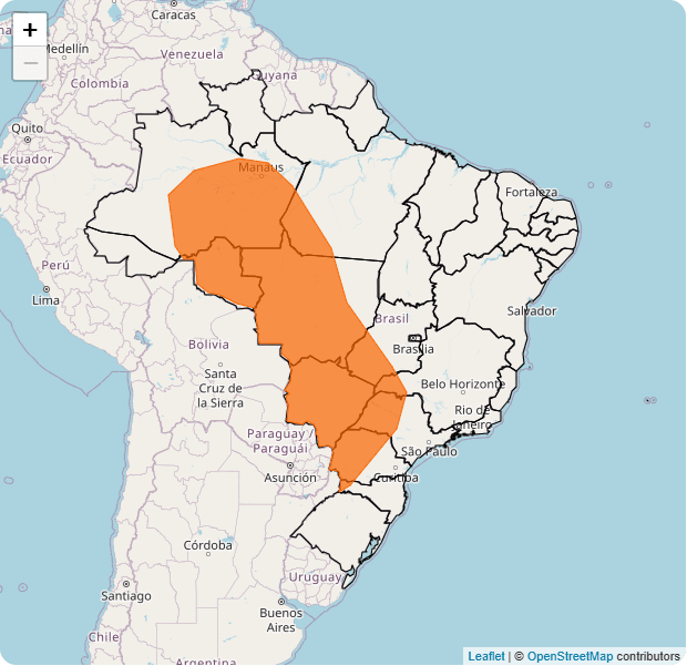 Alerta laranja para chuvas intensas em 10 estados do Brasil | Reprodução/Inmet