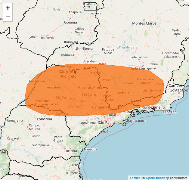 Alerta laranja para tempestades em cinco estados do Brasil | Reprodução/Inmet