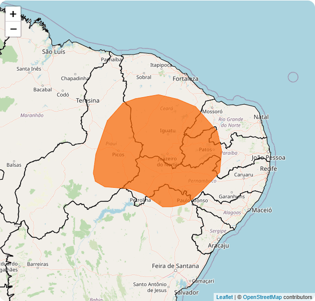 Alerta laranja para baixa umidade | Reprodução/Inmet