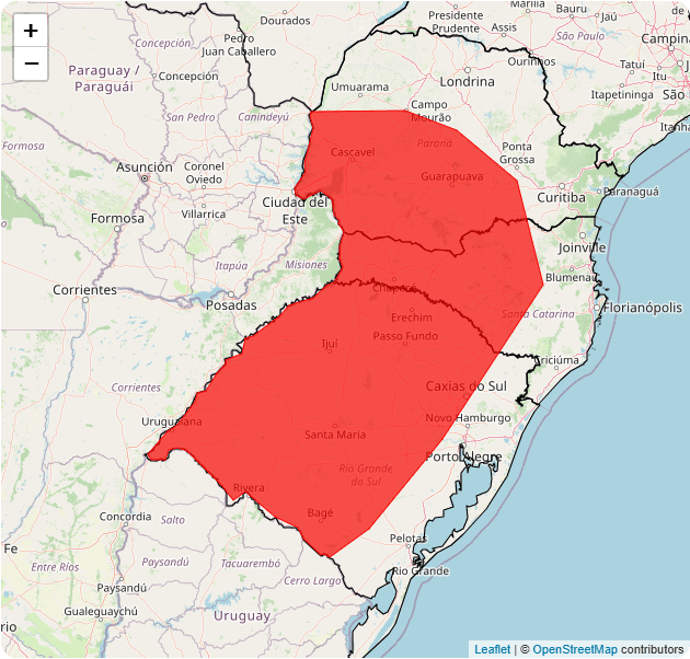 Estados estão em alerta vermelho para tempestades | Reprodução/Inmet