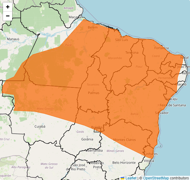 Alerta laranja para chuvas intensas | Reprodução/Inmet
