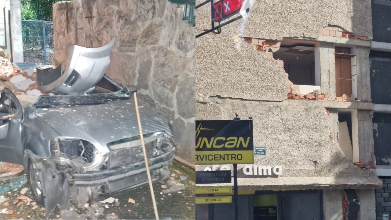 Imagens da destruição feitas por Matheus  | Arquivo pessoal