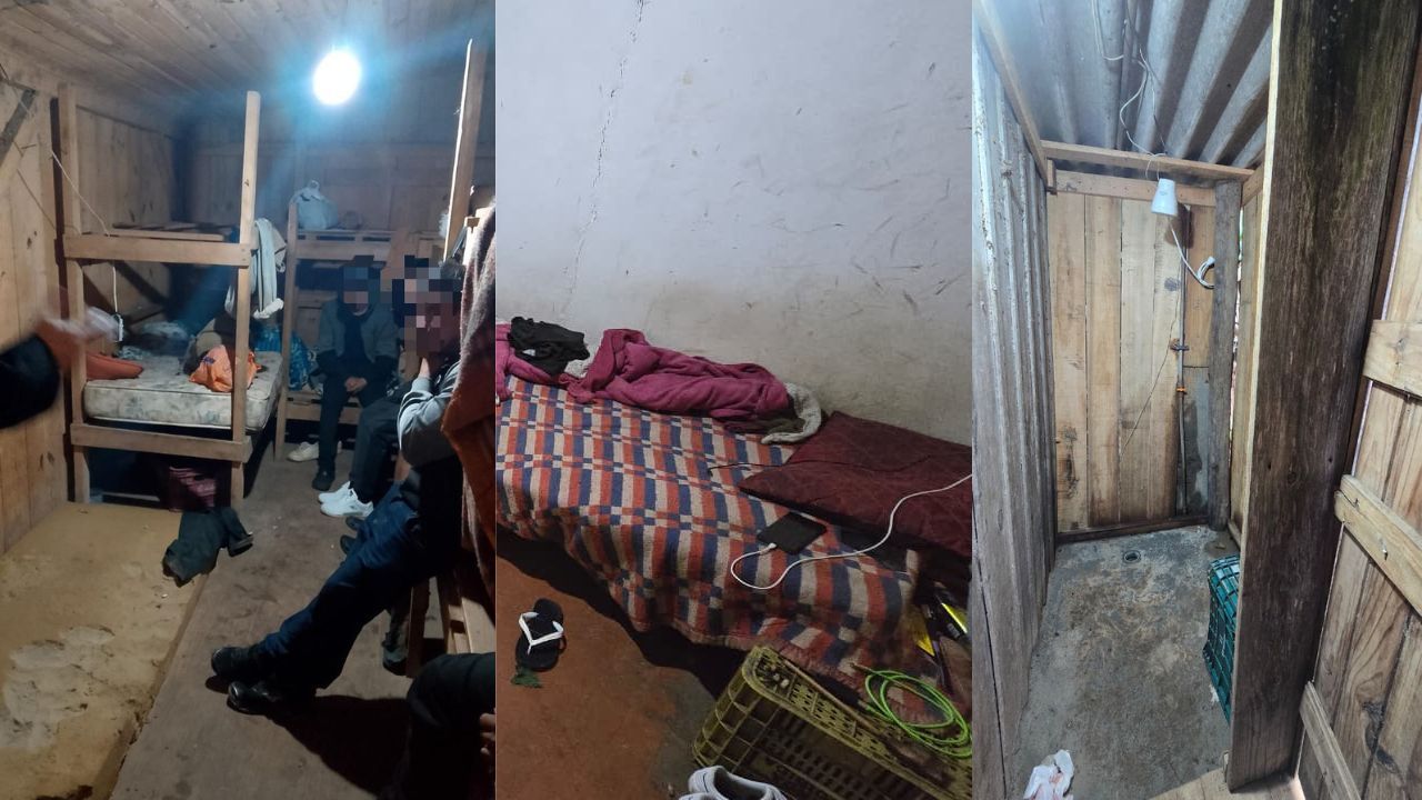 Imagens do alojamento onde os trabalhadores eram obrigados a viver | Divulgação/MPT