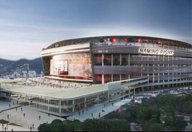 Imagens do projeto do estádio do Flamengo — Foto: Reprodução