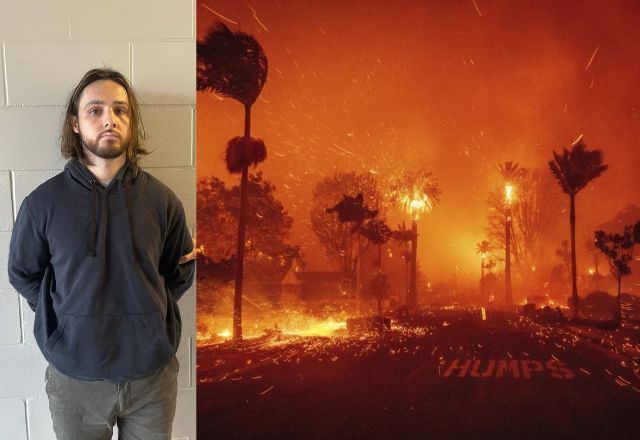 Imagens do suspeito de iniciar incêndio que devastou Los Angeles em janeiro