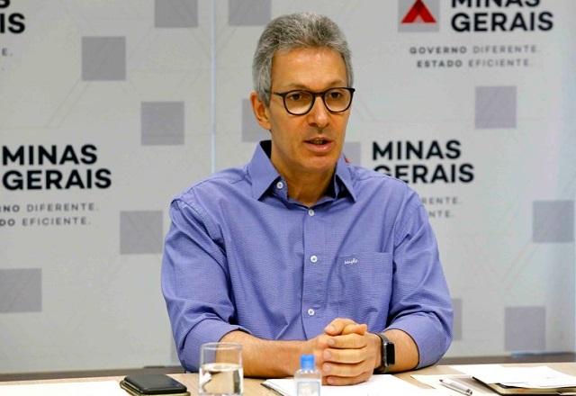 O governador de Minas Gerais, Romeu Zema, dá pronunciamento (Gil Leonardi/Imprensa MG)