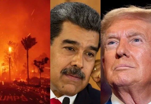 Incêndios em Los Angeles, posse de Maduro e ideias expansionistas de Trump destaques do Mapa Mundi desta sexta-feira (10) | Reprodução