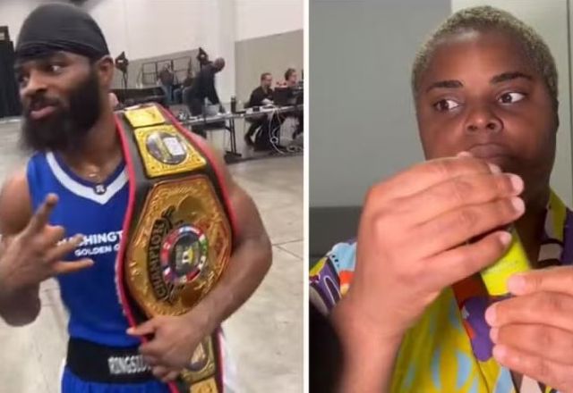 No vídeo, Rebecca aparece segurando um objeto de maquiagem e, ao fundo, é possível ouvir os disparos de arma de fogo | Reprodução