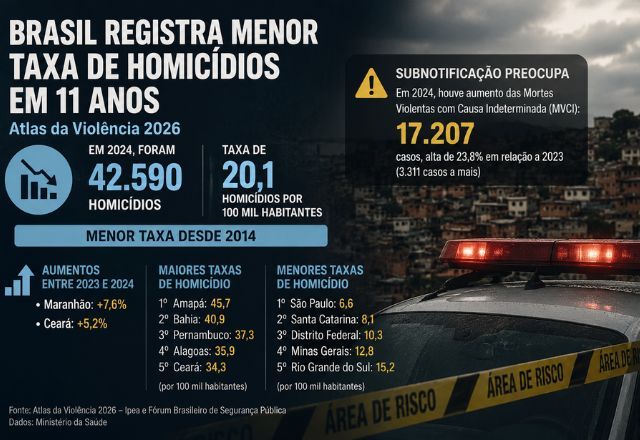 Infográfico Atlas da Violência 2026