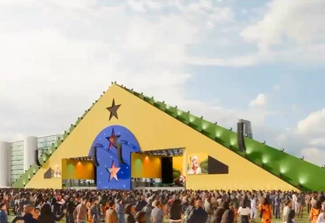 Palco da festa da posse de Lula (Reprodução/Instagram)