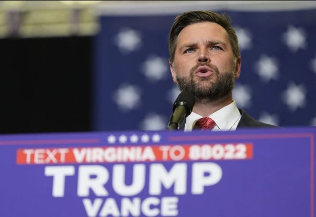 JD Vance, vice de Donald Trump na campanha à presidência dos Estados Unidos | Foto: AP/ Julia Nikhinson