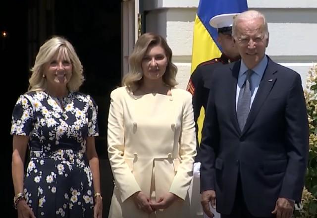 Jill biden, joe biden e olenka zelenska