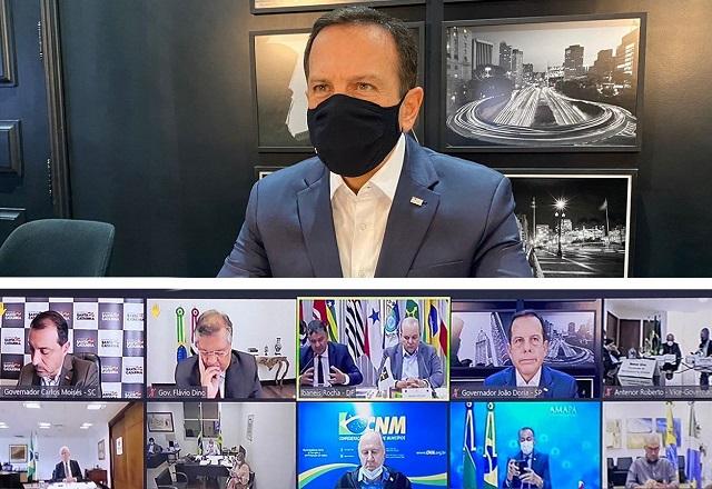 João Doria não poupou críticas ao presidente Jair Bolsonaro em reunião de governadores